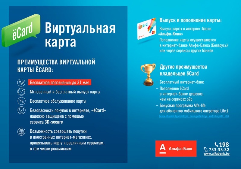 Виртуальная карта для оплаты покупок в интернете